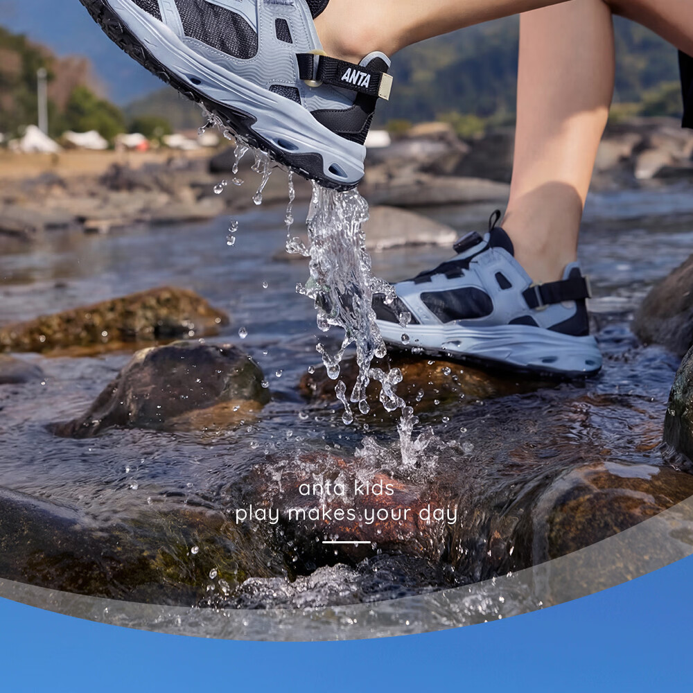 Anta Kids Sports Sandals Boys Big Kids 2026 Summer Breathable Lightweight Water Shoes PRO Beach Sandals A12626908 16