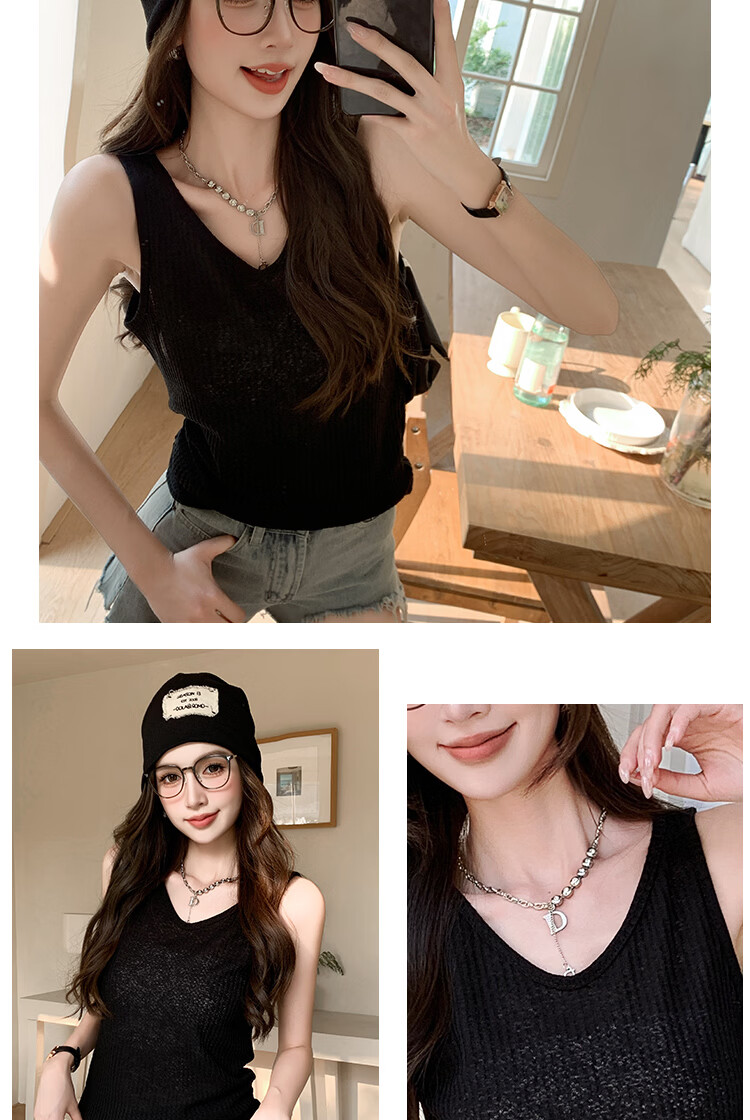 Langsha Loose Fit Slimming Sleeveless Casual Thin Summer Spring Outerwear Tank Top 14