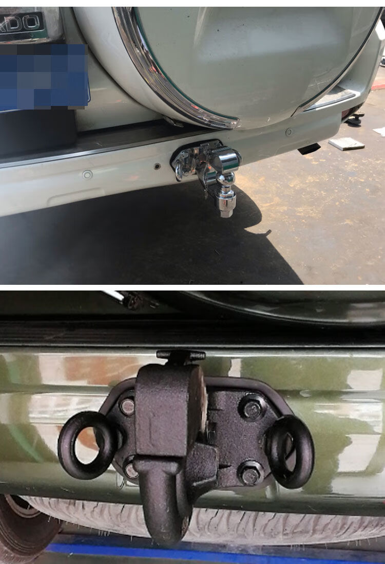 丰田霸道拖车钩普拉多拖钩后杠防撞流氓钩牵引钩汽车改装 霸道电镀钩