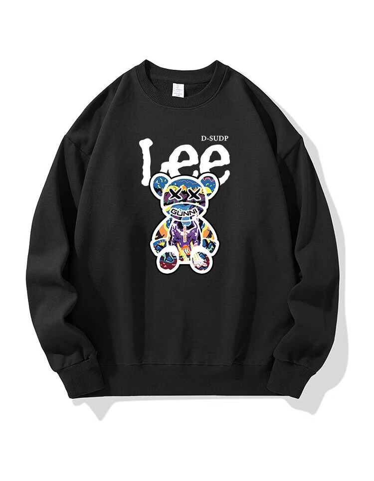 lee d-sudp暴力熊秋季卫衣男纯棉时尚宽松长袖上衣百搭潮流打底衫