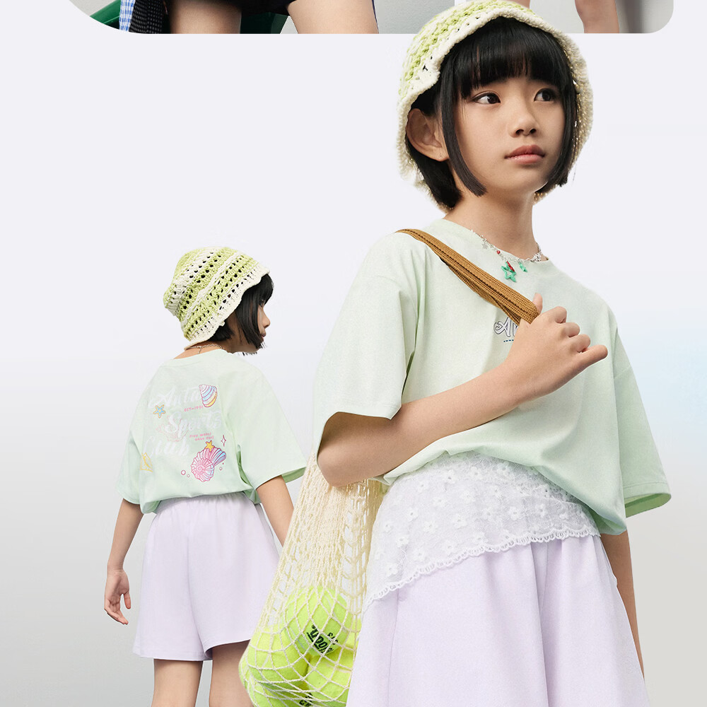 Anta Kids Girls 2026 Summer Breathable Loose Quick-Dry Training Sports Shorts A62627304 7