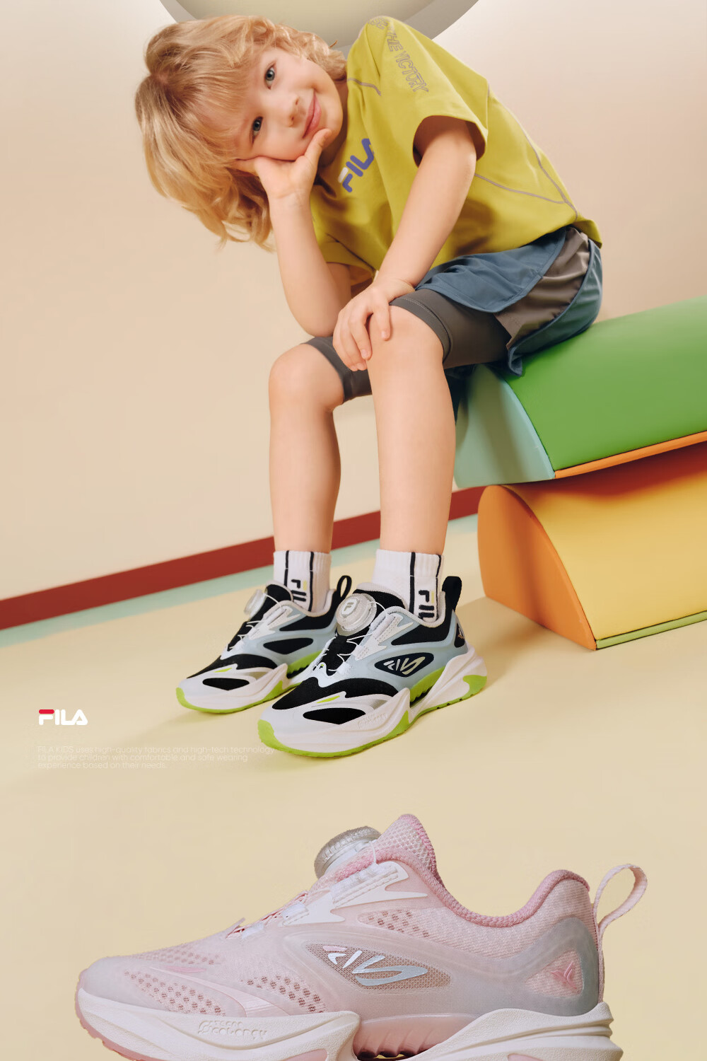 FILA Kids Children's Retro Running Shoes Summer 2026 Unisex Toddler Sneakers 3