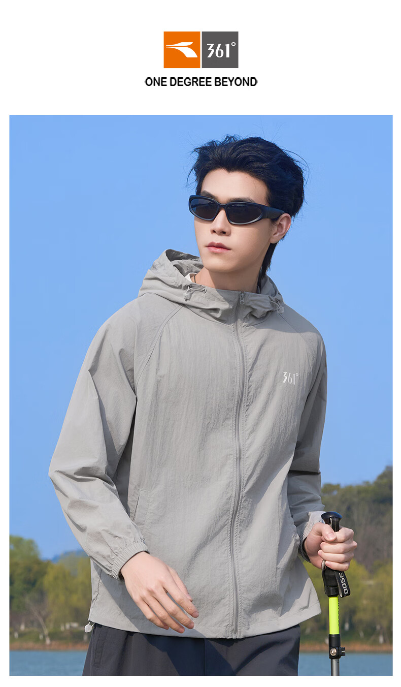 361° Sunscreen Jacket Unisex Spring Summer UPF50+ UV Protection Sports Outdoor Coat 0601F Super Black L 21