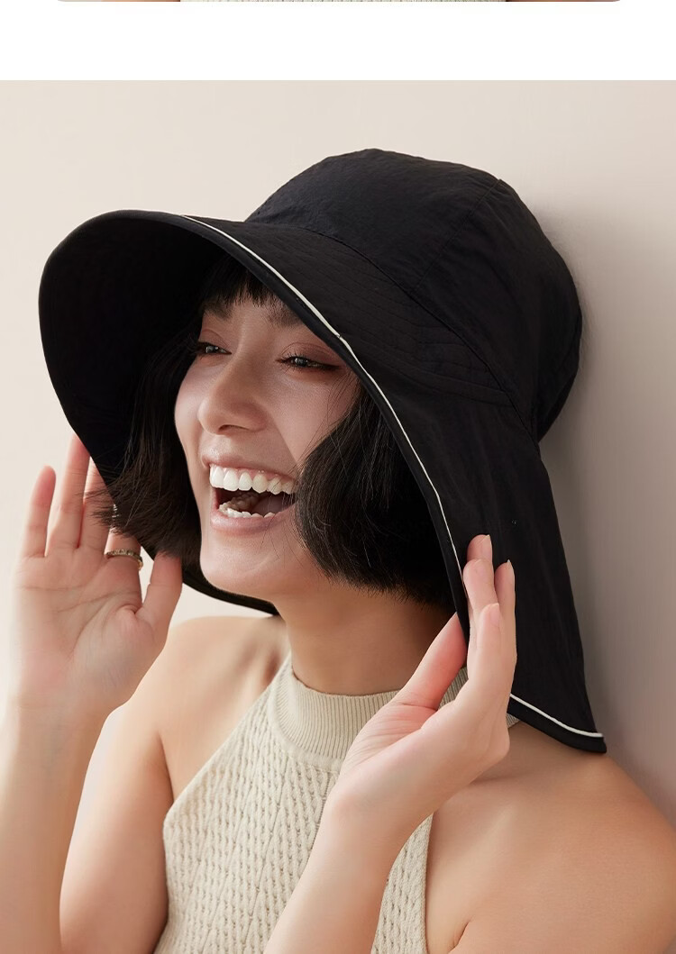 Lagur Summer Casual Extended Sunshade Fisherman Hat UPF100+ Neck Protection Ultra-Thin Breathable Quick-Dry Hat Summer 16