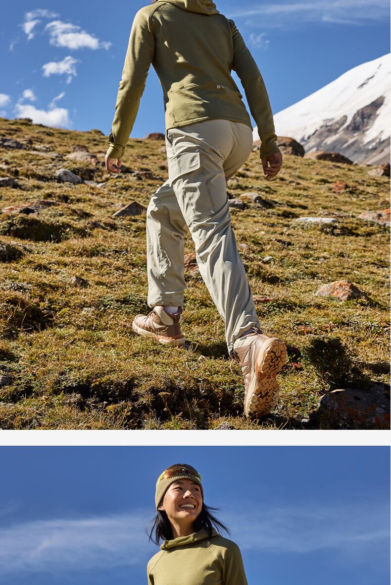 BEIN SPACE Four Seasons Outdoor Breathable Durable Hiking Pants Work Pants Long Pants A032 Night Sky Black (Women's) M 22