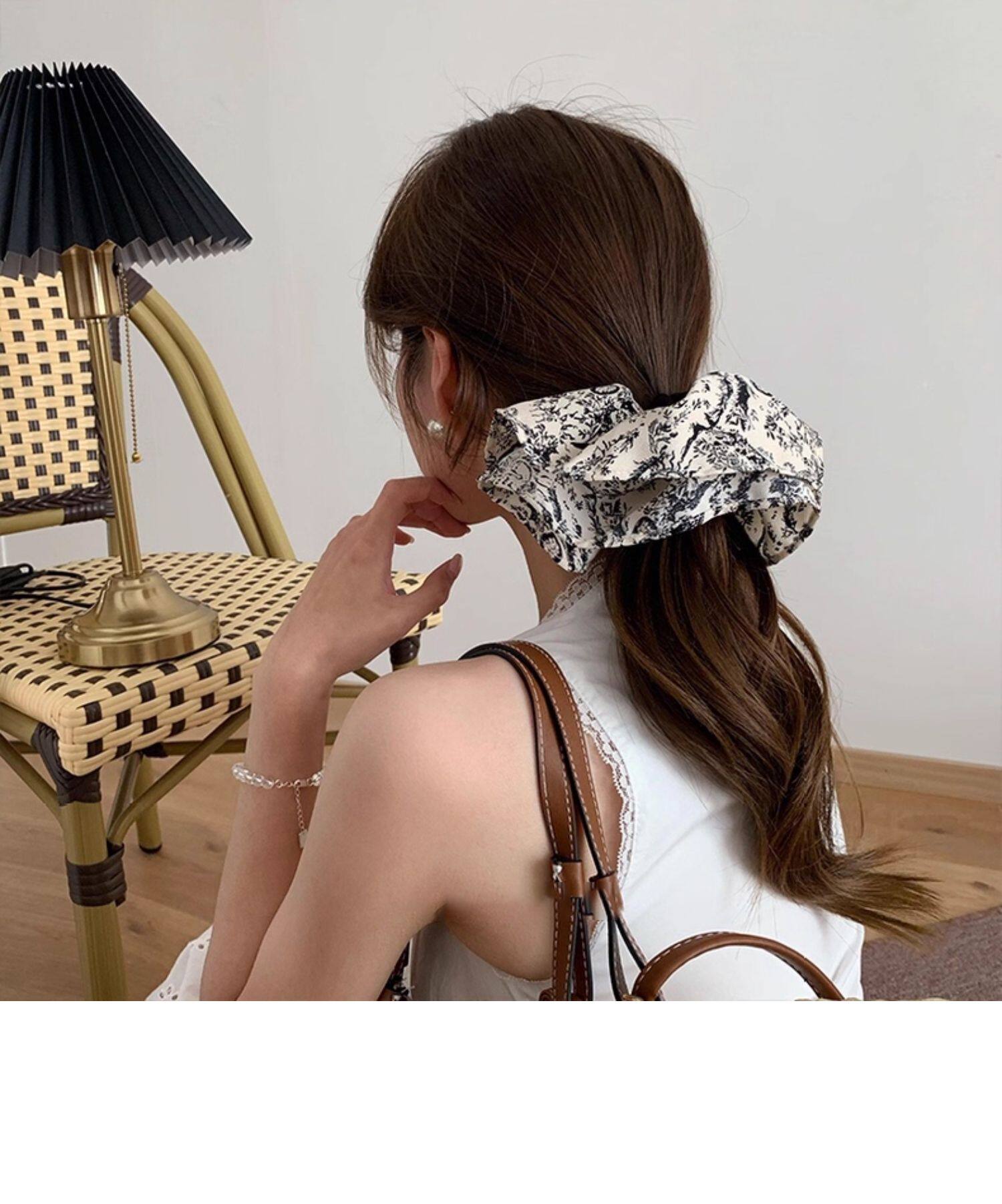 Dijing Large Intestine Hair Tie Women's High-End Light Luxury 2026 New Hair Rope Elastic Band Hair Tie Gentle on Hair Practical 6