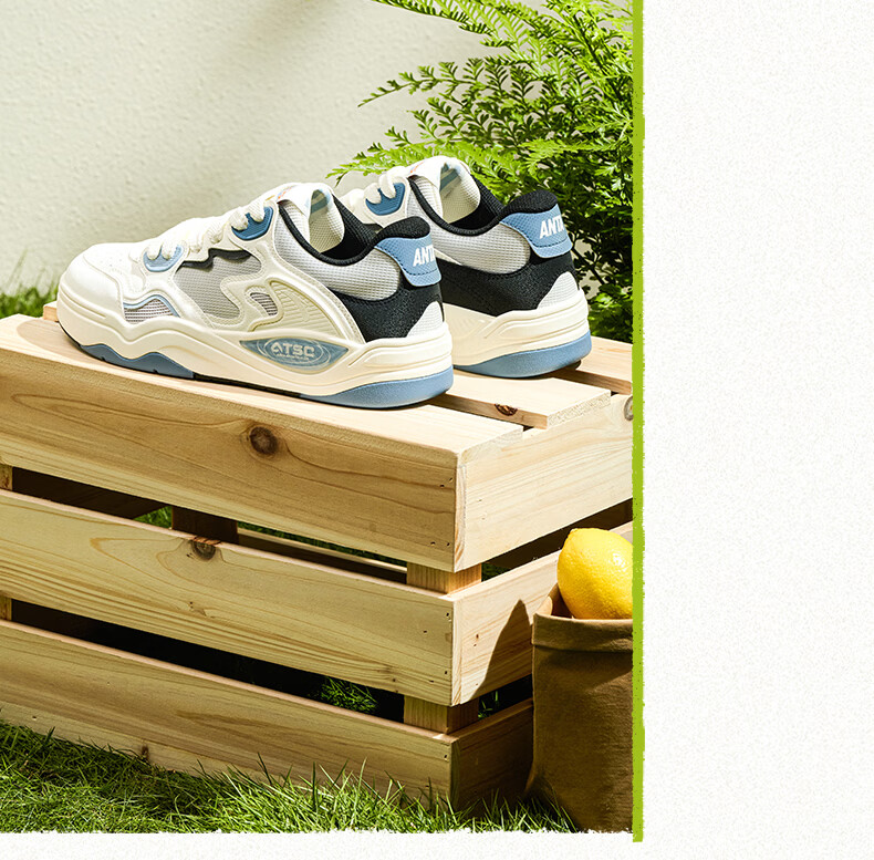 ANTA Flame [Wang Yibo's Choice] | Trendy Low-Top Sneakers for Men, Versatile Simple White Shoes Sports Shoes 10