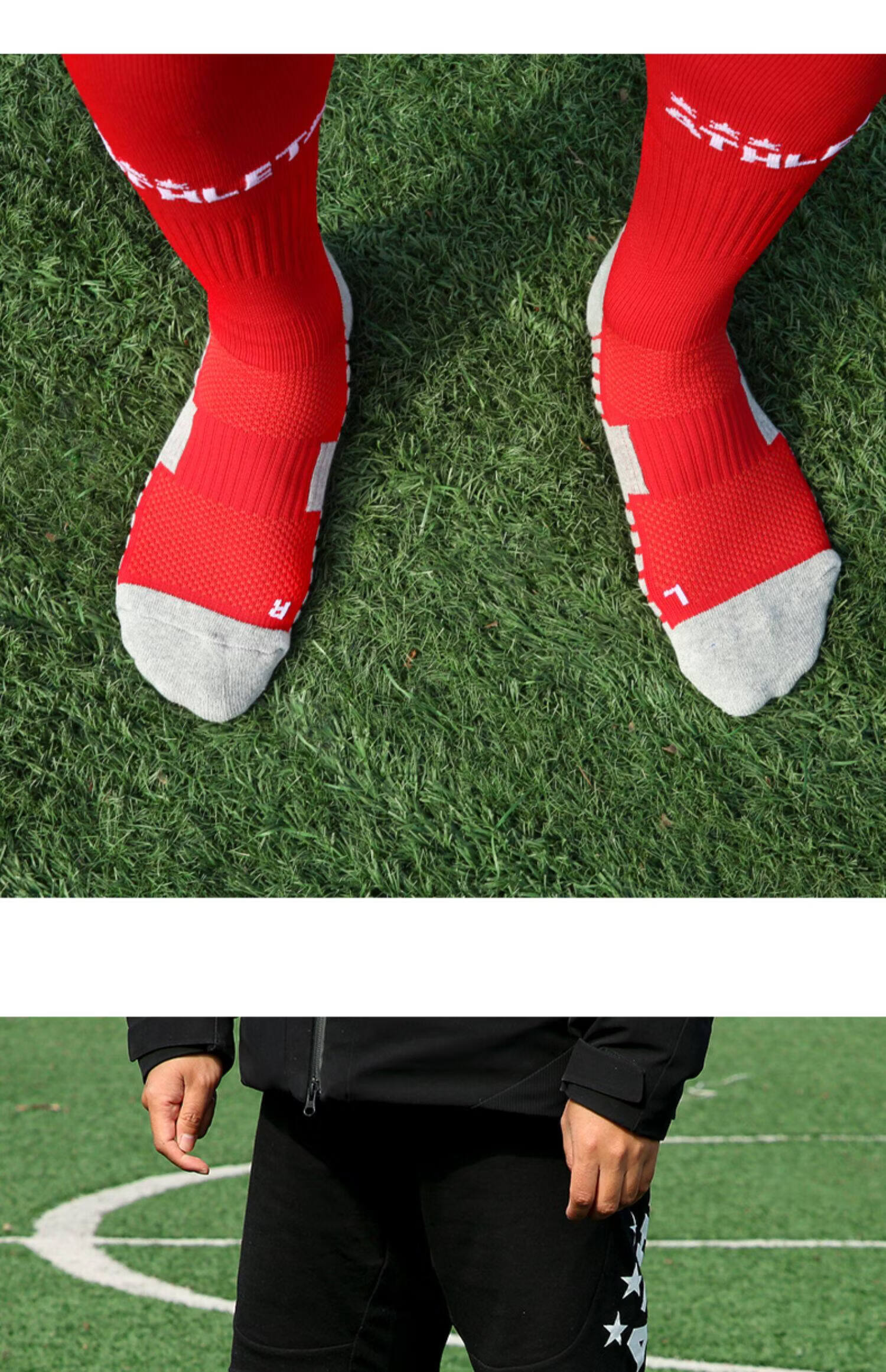 ATHLETA Soccer Socks, Knee-High Non-Slip Football Socks for Men And Women, Leg Guards, Adult Socks with Terry Bottoms, Breathable Sports Socks 17
