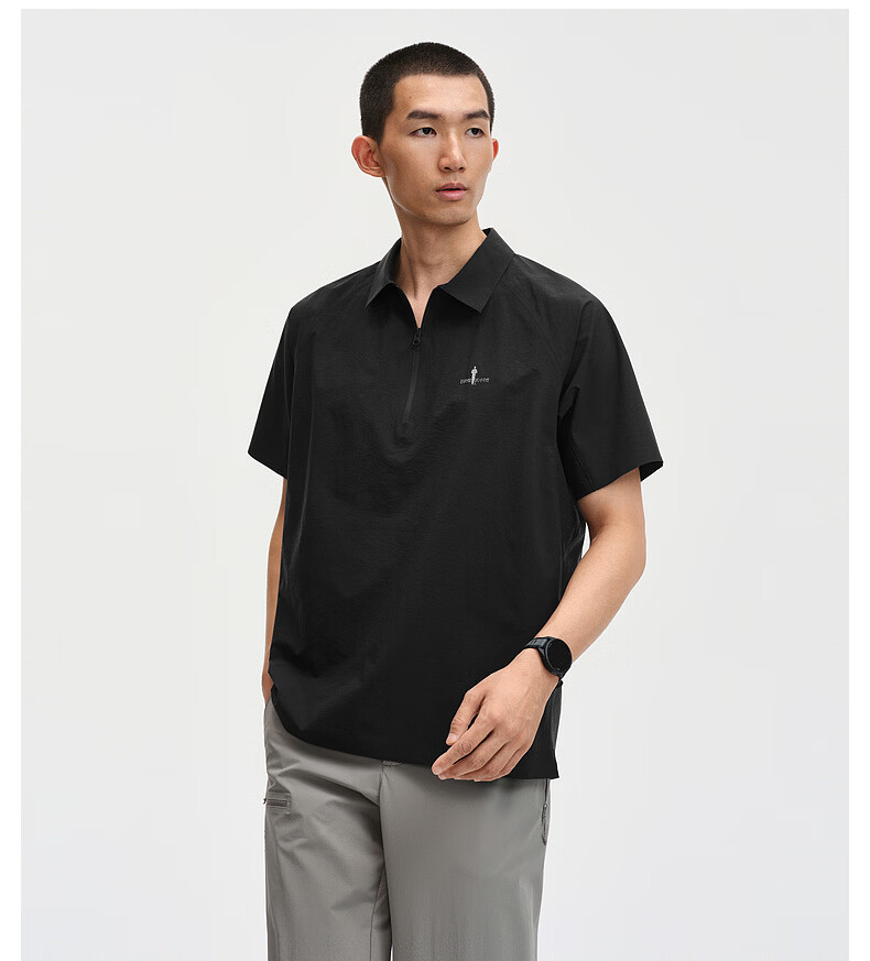 Biyinlefen Outdoor Functional Fabric 2026 Summer New Men's Casual Commuter Water-Repellent Short Sleeve Polo Shirt 6