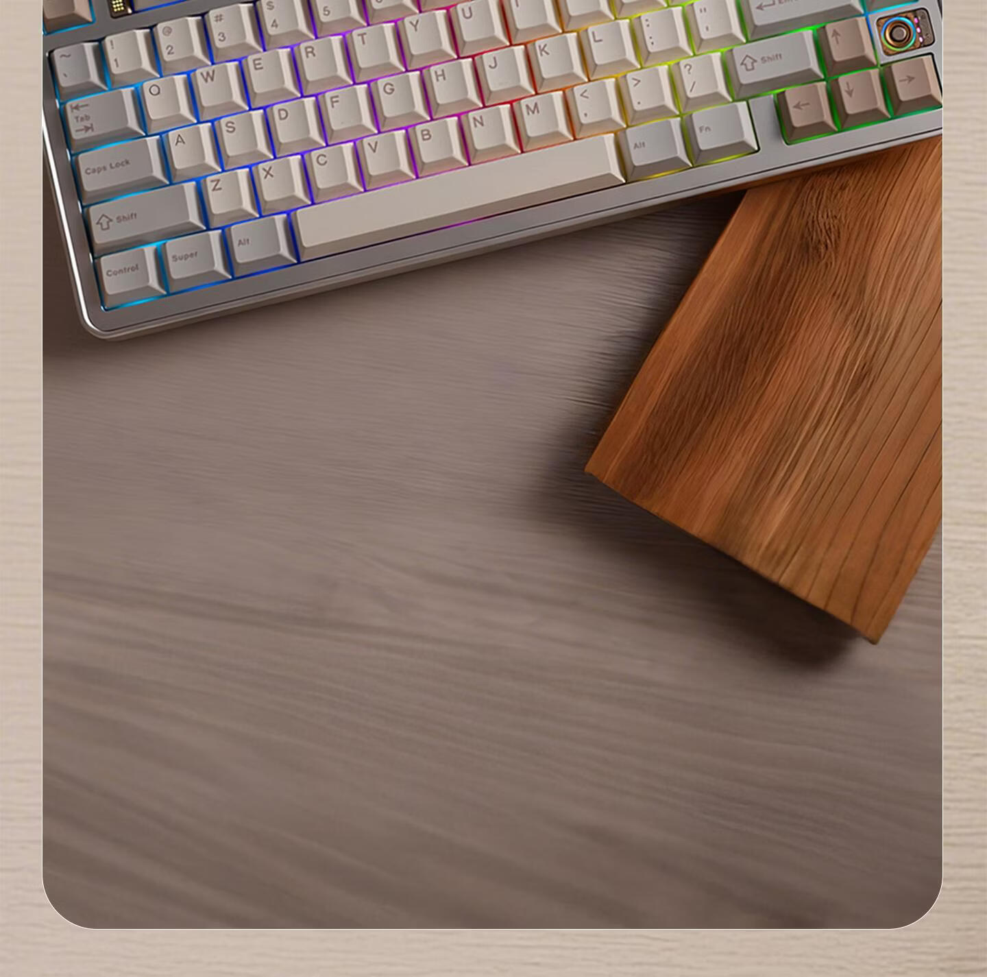 TickType Tata Power EVO75 Mechanical Keyboard Three-Mode 2.4G Bluetooth HiFi Office Student Gaming Aluminum Anodized Ice Blue FR4 Crisp Switch 14