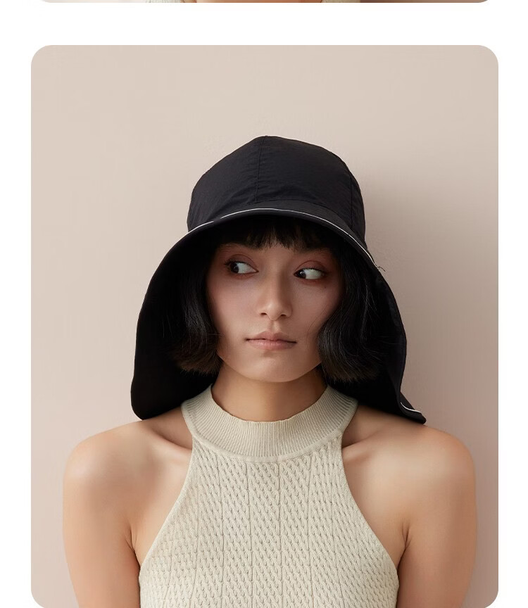 Lagur Summer Casual Extended Sunshade Fisherman Hat UPF100+ Neck Protection Ultra-Thin Breathable Quick-Dry Hat Summer 15