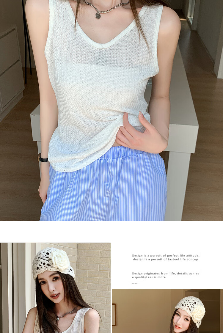 Langsha Loose Fit Slimming Sleeveless Casual Thin Summer Spring Outerwear Tank Top 10