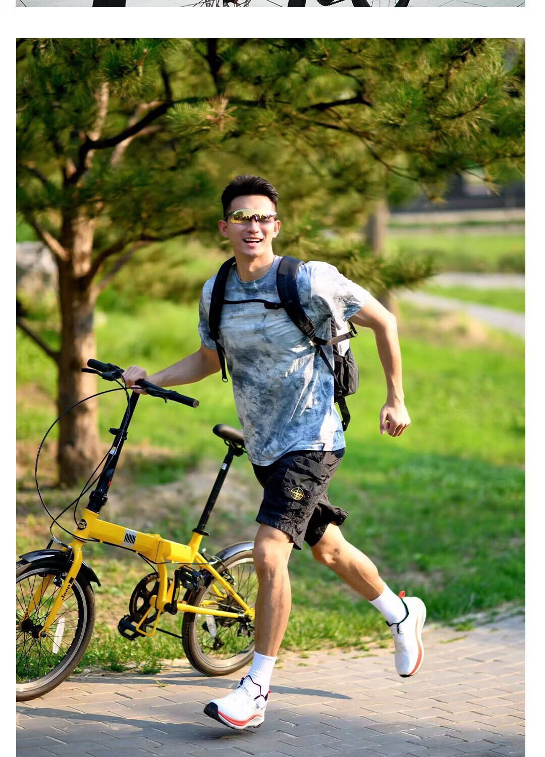 JEEP SPIRIT Cycling Running Sunglasses Unisex Marathon Outdoor Sports UV Protection Windproof Anti-Fog Day and Night Use 20