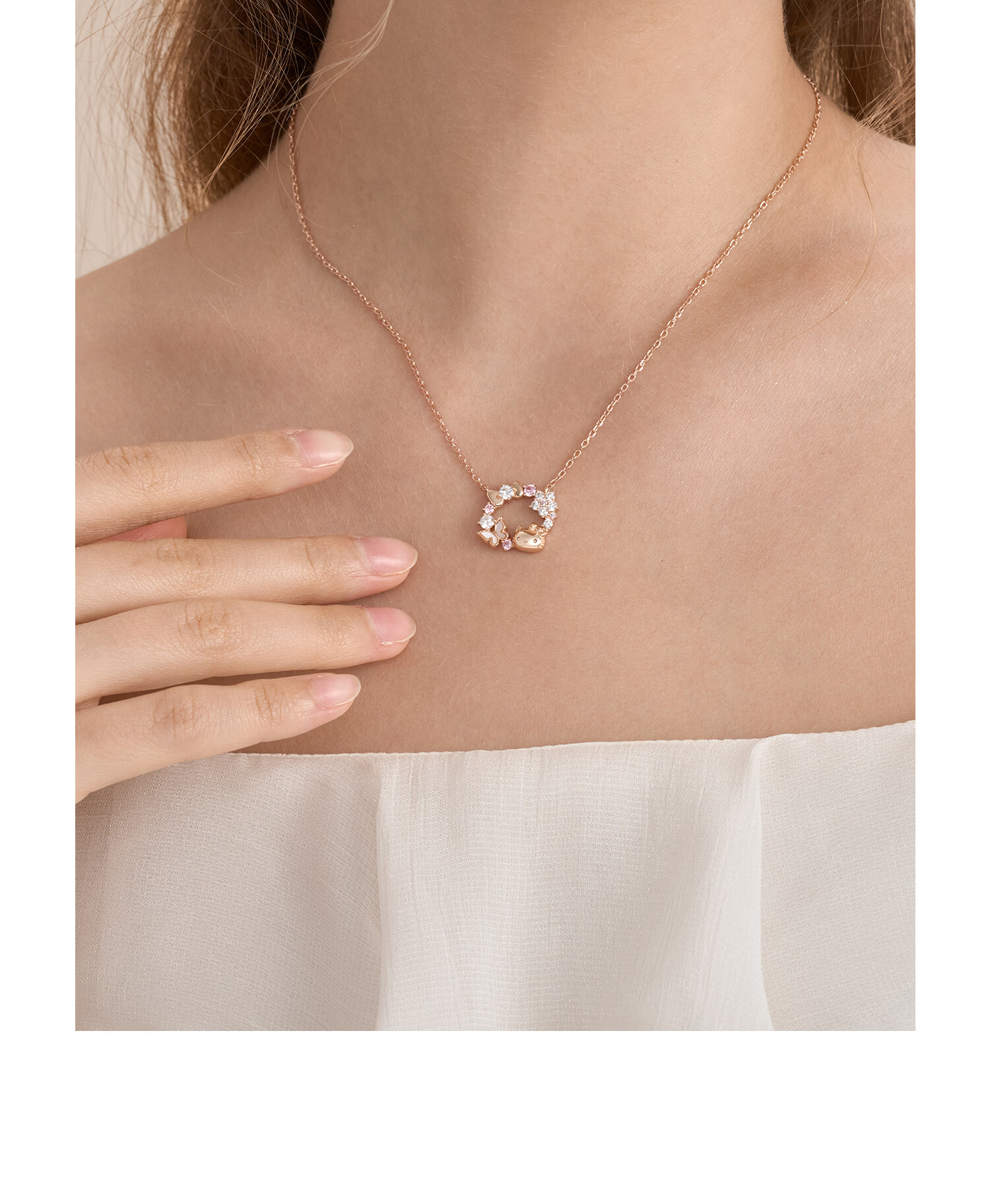 SANRIO Hello Kitty 925 Sterling Silver Necklace for Women Premium Birthday Gift 3223 8