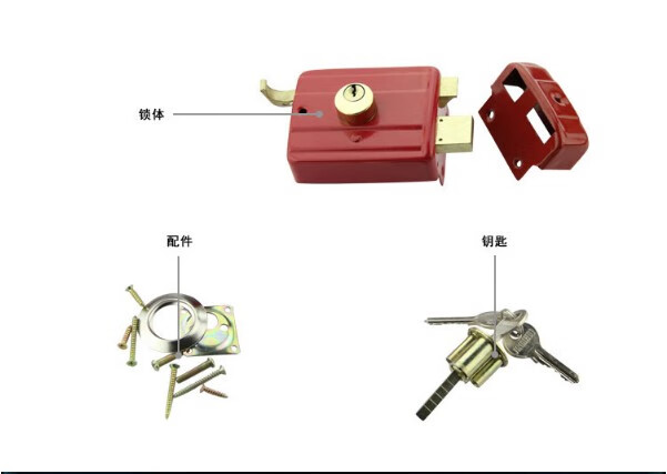 防盗门三保险锁图解图片
