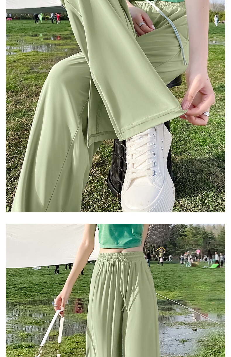MINISO Women's Sunscreen Pants 2026 New Summer Lightweight Breathable Straight-Leg Sports Quick-Dry Ice Silk Cooling Pants 17