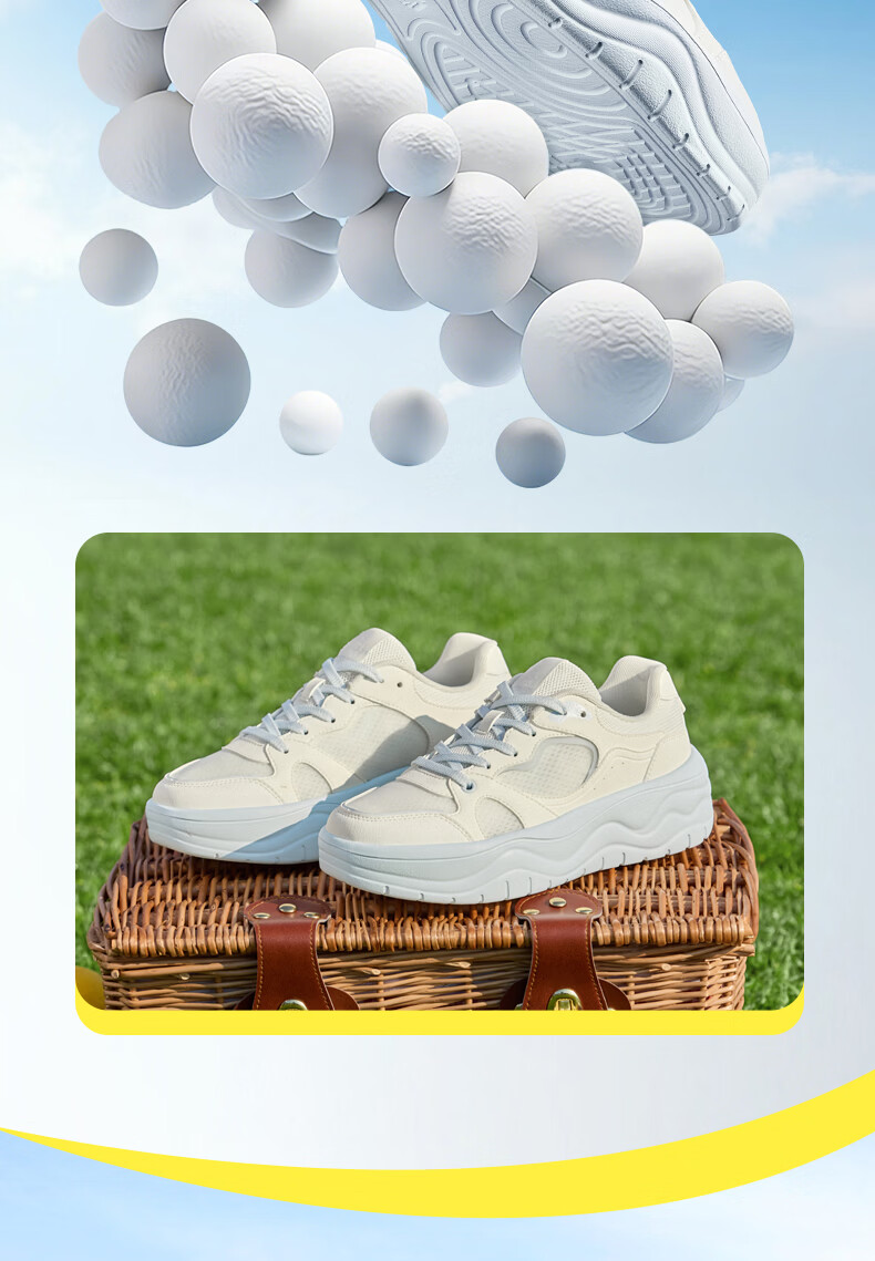 QIAODAN Women's Sports Sneakers QXL052262509 Ivory White/Sheer Blue Size 37 8