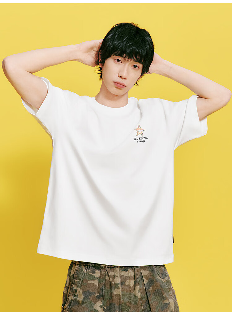 Semir Wang Anyu Mall Editionemoji™ Collaboration Men's Short Sleeve T-Shirt Summer 2026 Base Shirt 101326100208 17