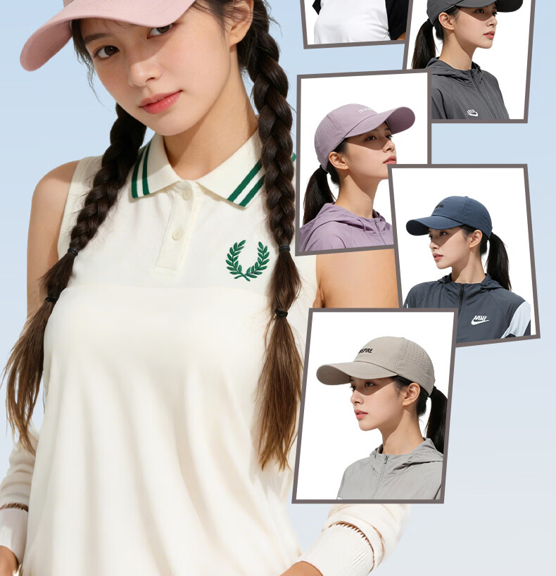 RED DRAGONFLY Women's Summer Outdoor Sun Protection Baseball Cap Casual Long Brim Soft Top Breathable Sun Hat Hiking Duckbill Cap 7