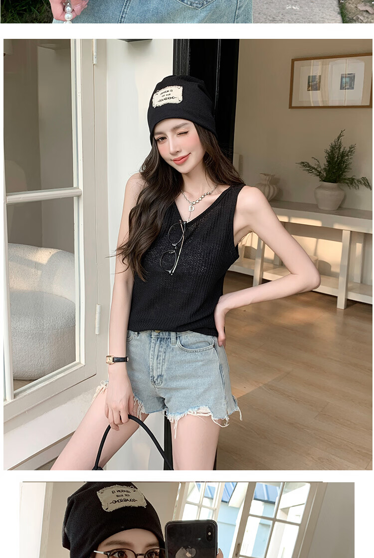 Langsha Loose Fit Slimming Sleeveless Casual Thin Summer Spring Outerwear Tank Top 13