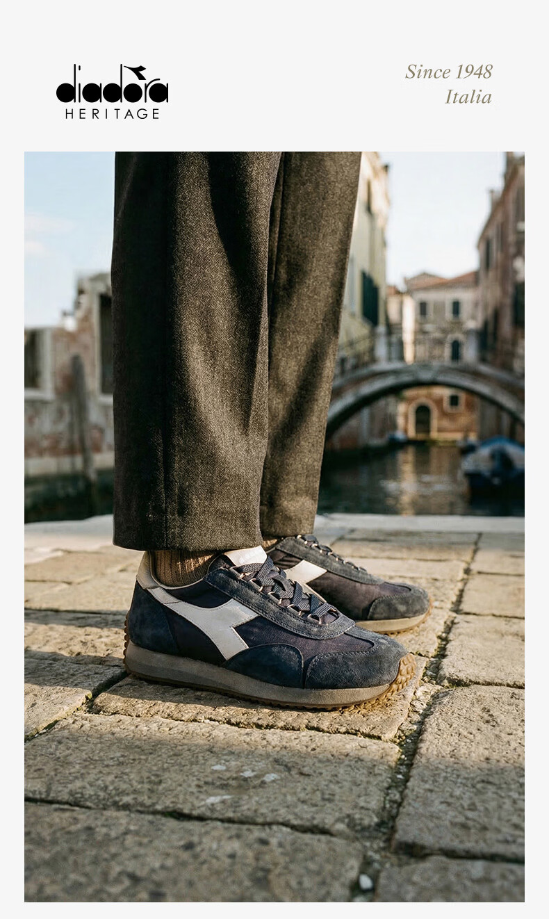 Diadora EQUIPE CANVAS SW EVO Men's Casual Sneakers Dark Night Blue Size 41 10