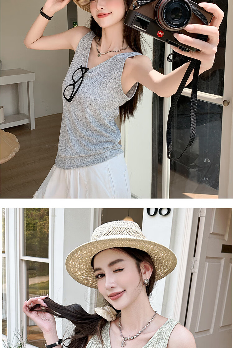 Langsha Loose Fit Slimming Sleeveless Casual Thin Summer Spring Outerwear Tank Top 21