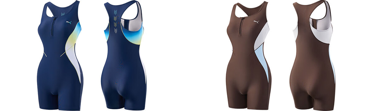 PUMA Women's One-Piece Square-Leg Chlorine-Resistant UV Protection Slim Fit Professional Swimsuit for Swimming Pool and Hot Spring 28