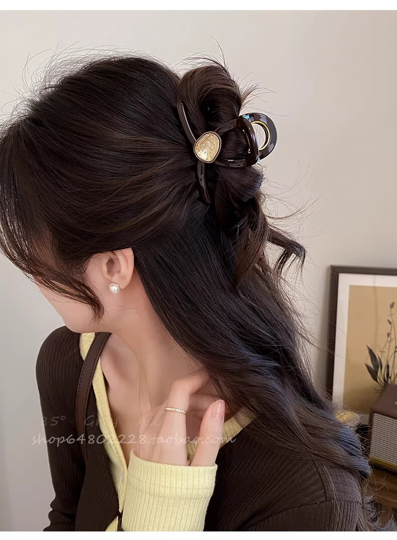 Jinglei Fashion French Hair Clip for Women, Back of Head Claw Clip, Shark Clip, Premium Hair Claw, Hair Accessory 9