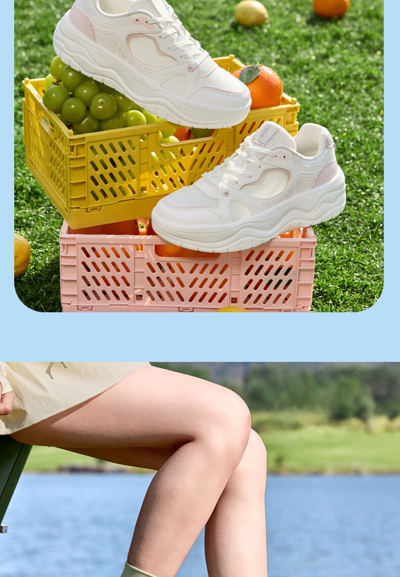 QIAODAN Women's Sports Sneakers QXL052262509 Ivory White/Sheer Blue Size 37 13