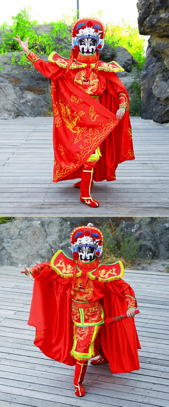 新款变脸服装川剧变脸服装全套四川变脸送教学变脸道具送12张超薄脸谱