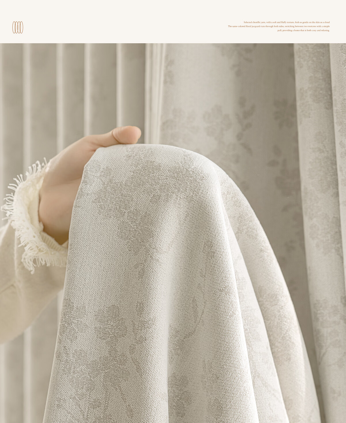 Golden Cicada Home Blackout Curtains 2026 New Chenille Hook Style Off-White 270x250cm for Bedroom and Living Room 6