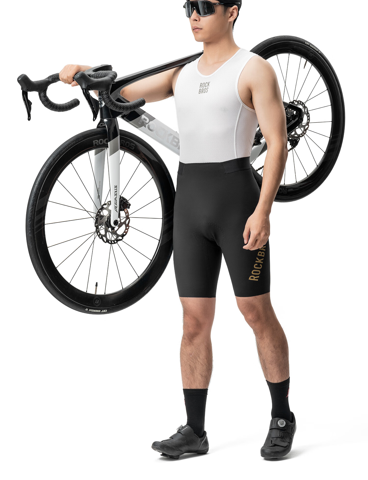 Rockbros Italy DOLOMITI Cycling Shorts Summer Mountain Road Bike Breathable Men's Black 2