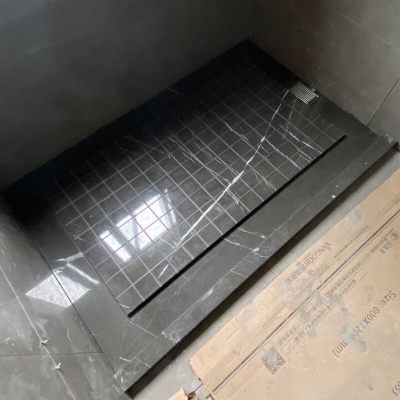 浴室淋浴房地板石大理石天然防滑拉槽板定制人造石材卫生间地面砖