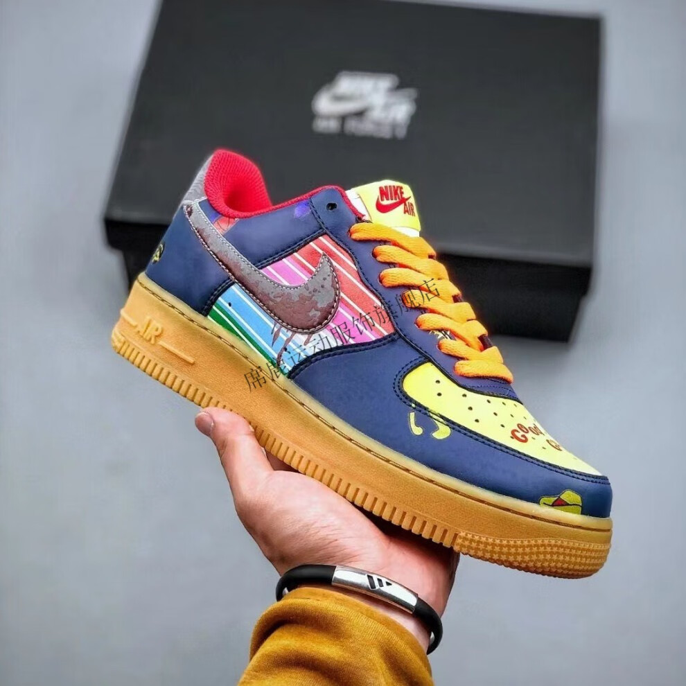 纯原夏纯原af1 1 男女运动鞋涂鸦休闲鞋 纯原空军一号黑白灰 42【图片