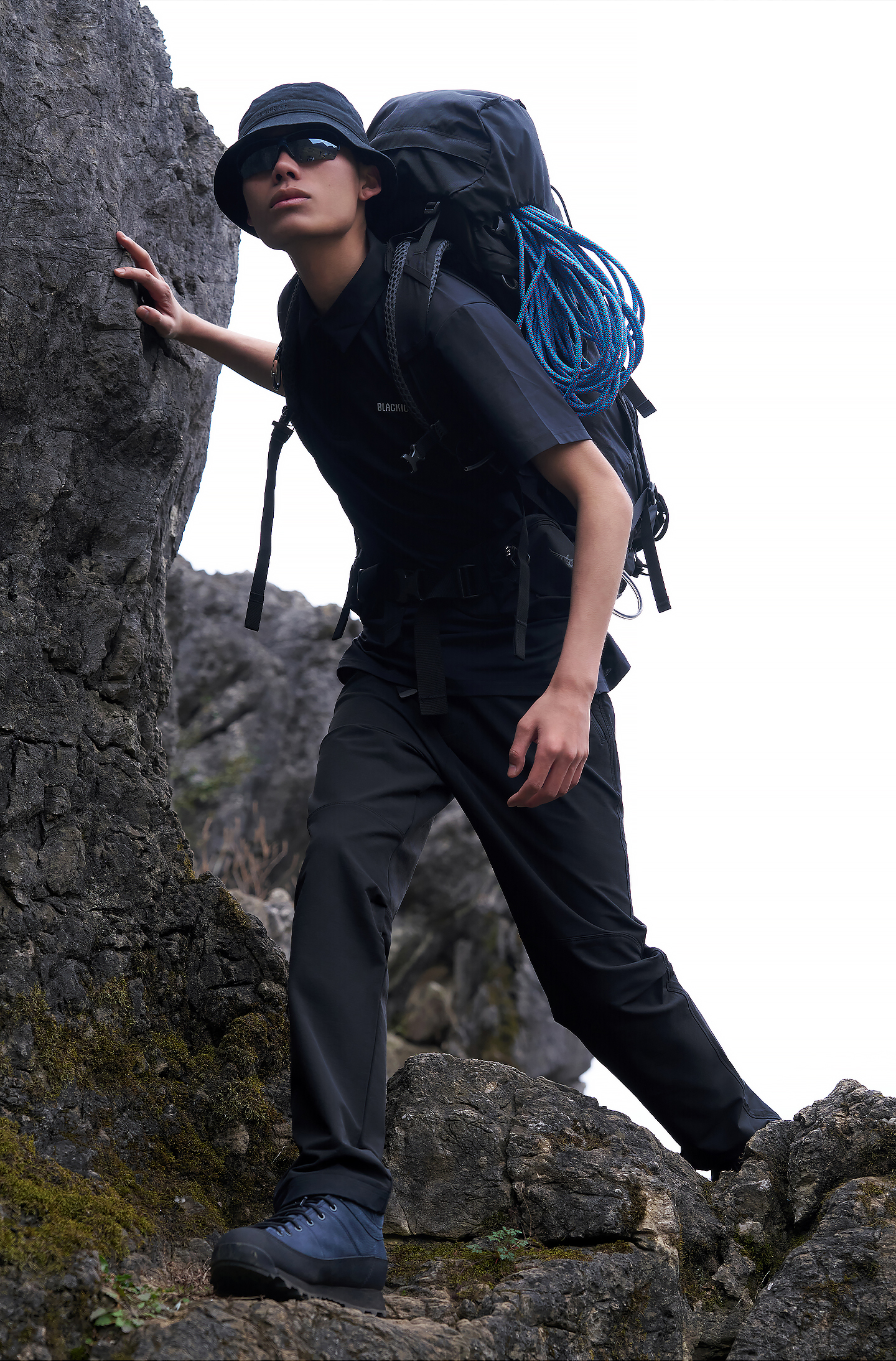 Black Ice 25 New Spring Autumn Outdoor Hiking Men's Softshell Pants Water-Repellent Durable Stretch Black XL 19
