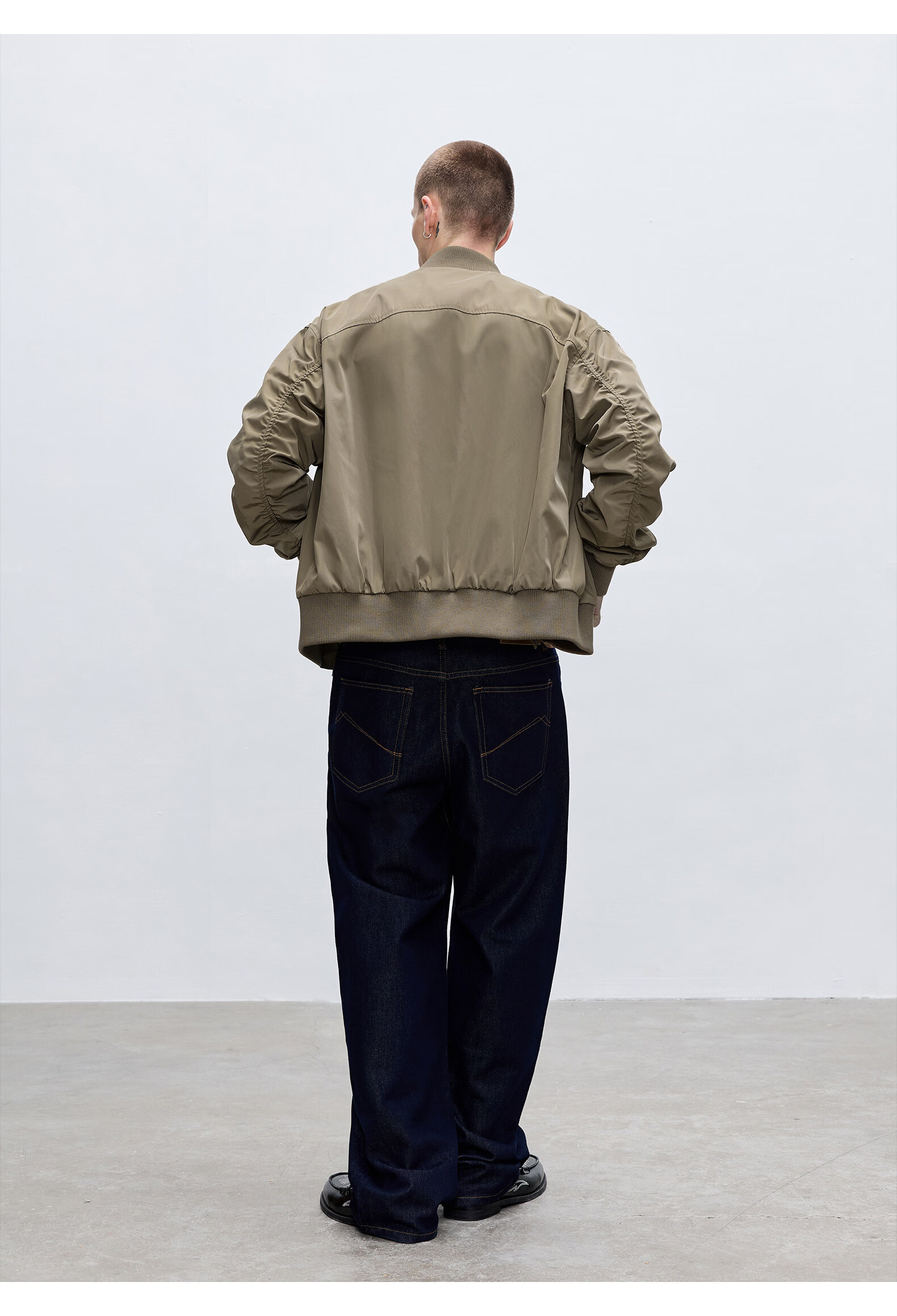 CHINISM Men's Vintage MA1 Flight Jacket Spring Autumn Breathable Casual American Baseball Jacket 12
