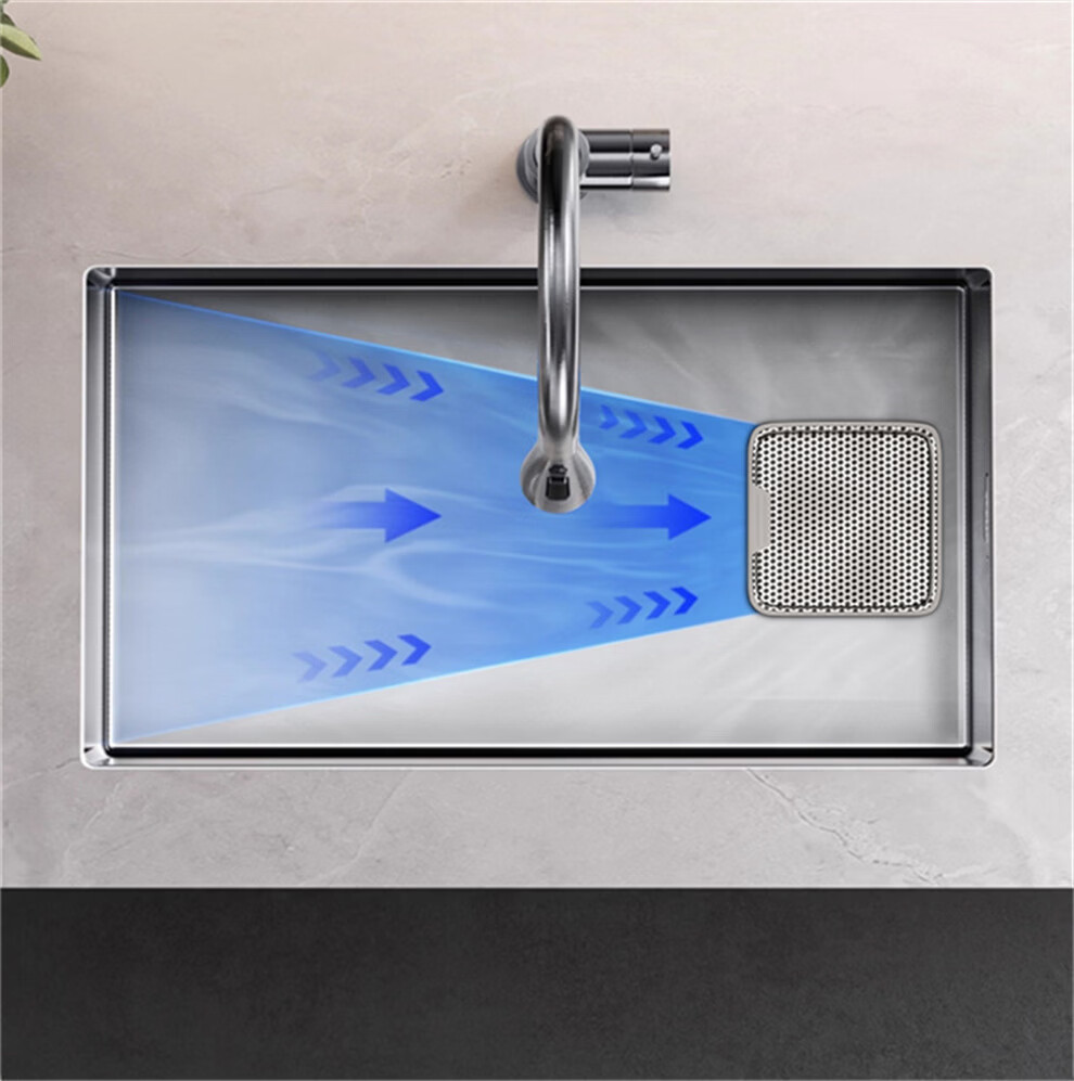 HIGOLD Kitchen Sink HM Series Large Single Bowl 304 Stainless Steel Integrated Vegetable Washing Basin 11