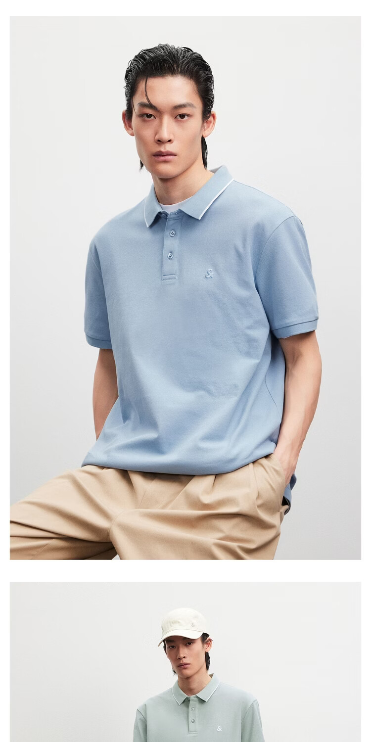 JACK&JONES Men's Spring Polo Shirt Multi-Color Embroidered Chest Basic Versatile Short Sleeve 226106021 20
