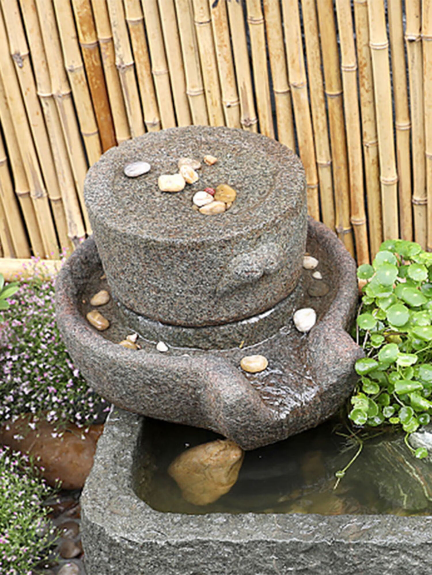 石磨假山石配件流水磨盘民宿景观装饰阳台庭院花园喷泉摆件造景 假山