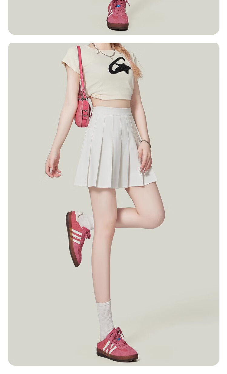 Borui Women's Autumn Winter 2026 Pleated High-Waist Slim A-Line Skirt with Lining JK Skirt 18
