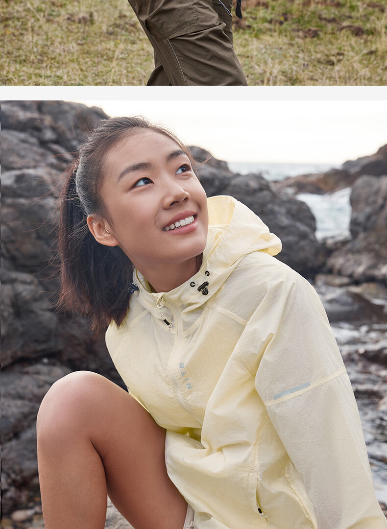 BEIN SPACE Summer Unisex Outdoor Sun Protection UPF50+ Lightweight Packable Reflective Skin Jacket Women S017 Licorice Green L 18