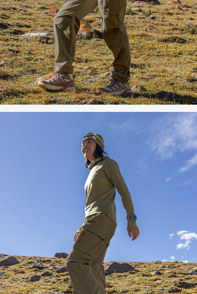 BEIN SPACE Four Seasons Outdoor Breathable Durable Hiking Pants Work Pants Long Pants A032 Night Sky Black (Women's) M 25