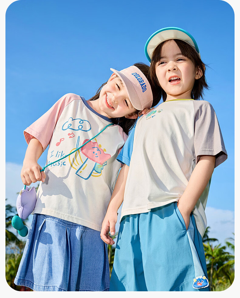 Dudu Home [7A Antibacterial] Children's T-Shirt Summer Cartoon Boys Short Sleeve Pure Cotton Girls Top Grass Green 100 5