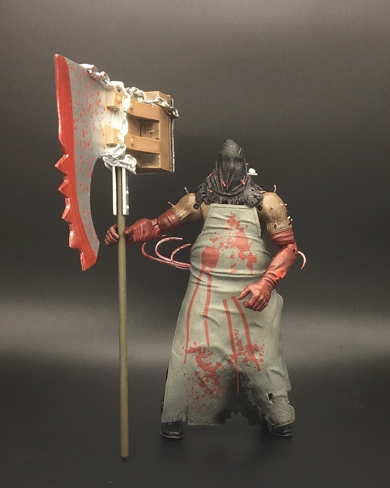 品牌僵尸刽子手屠夫关节可动人偶恐怖丧尸玩具生化危机8模型手办摆件