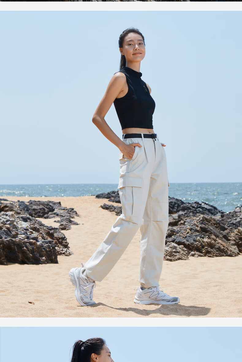 BEIN SPACE Four Seasons Outdoor Camping Unisex Cycling Work Pants Hiking Trousers S058 Sea Salt White (Women's) S 16