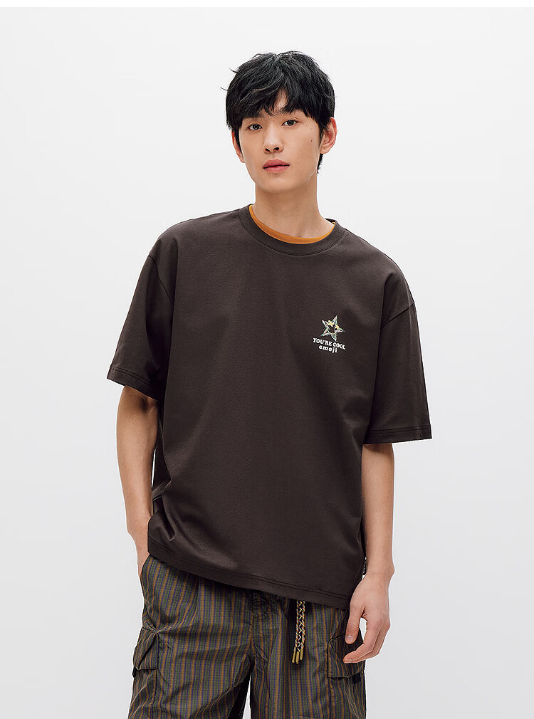 Semir Wang Anyu Mall Editionemoji™ Collaboration Men's Short Sleeve T-Shirt Summer 2026 Base Shirt 101326100208 19