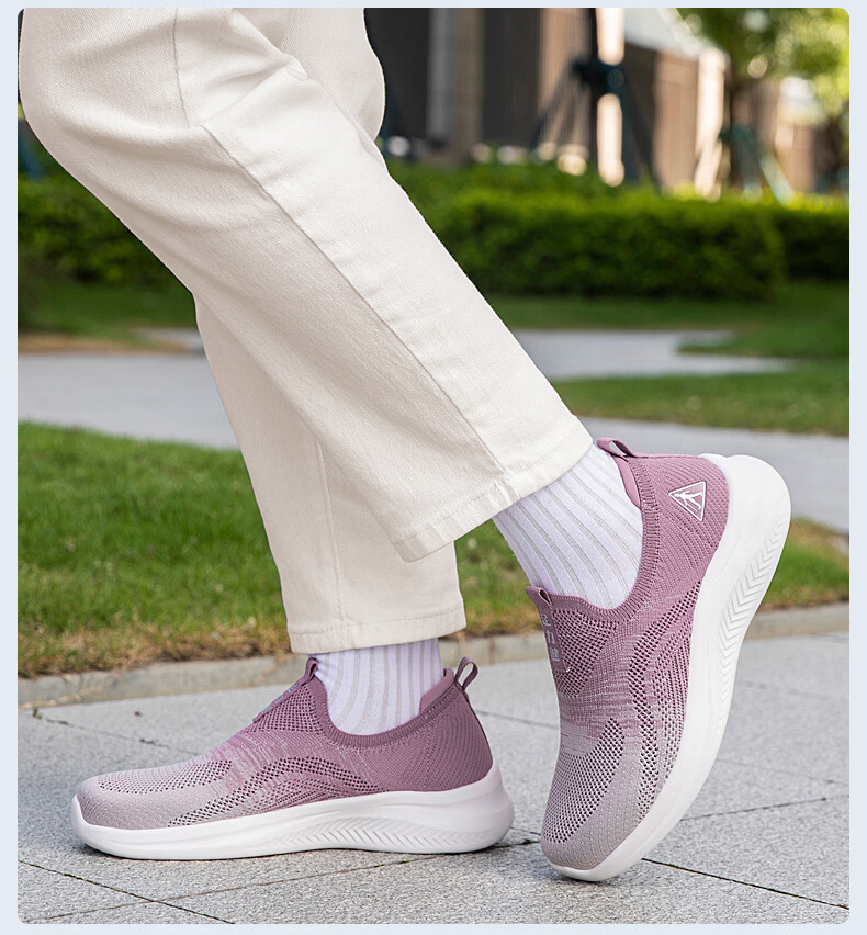 Zulijian Elderly Women's Shoes Autumn Slip-On Walking Shoes Mesh Soft Sole Mom Sneakers Women's Sports Casual Shoes 28