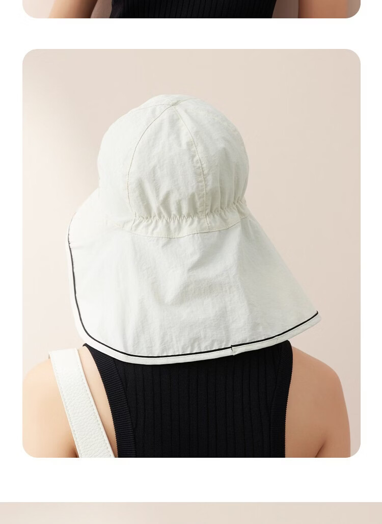 Lagur Summer Casual Extended Sunshade Fisherman Hat UPF100+ Neck Protection Ultra-Thin Breathable Quick-Dry Hat Summer 20