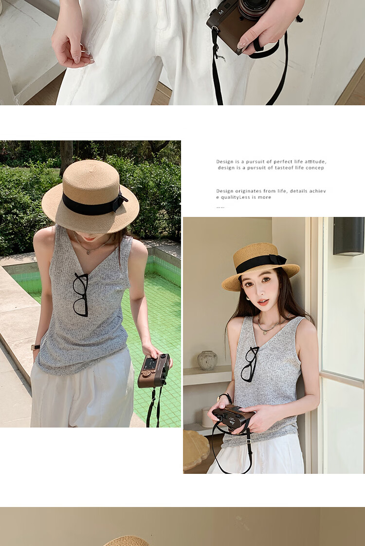 Langsha Loose Fit Slimming Sleeveless Casual Thin Summer Spring Outerwear Tank Top 19