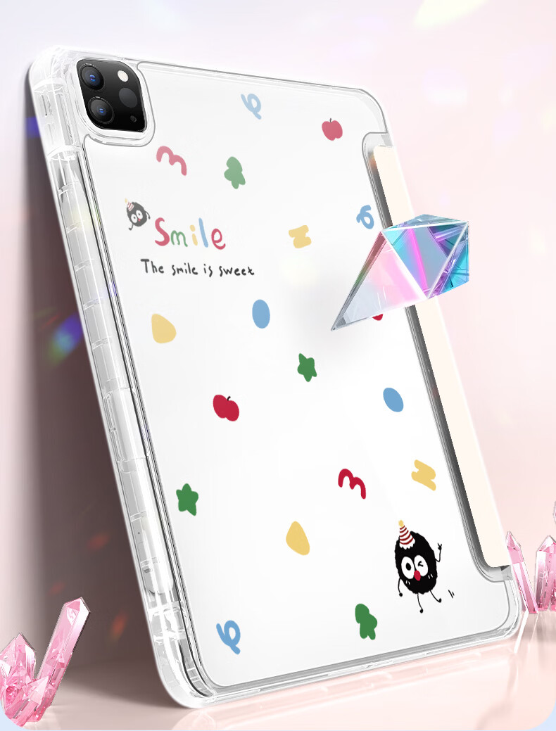 Keliman Tablet Case for Xiaomi Pad 7/7pro, Protective Cover for XiaomiPad 11.2-Inch with Pen Holder, Rotatable Tri-Fold Shockproof Cute Cartoon Design for Girls - Record Album Cat 2